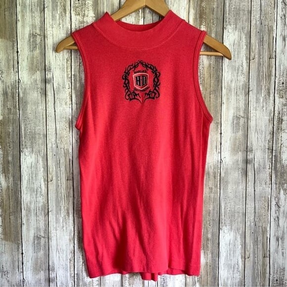 Harley-Davidson Tops - Harley Davidson Pink Embroidered High Neck Tank